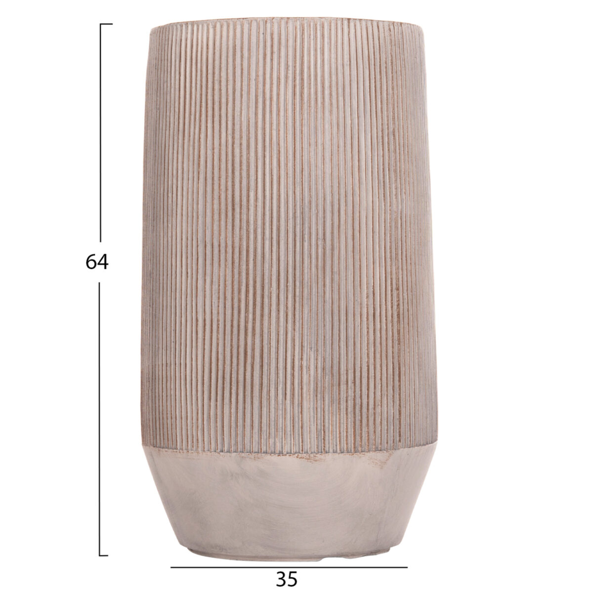 ΣΕΤ 2ΤΜΧ ΓΛΑΣΤΡΕΣ ΚΥΛΙΝΔΡΟΙ ΣΕΙΡΑ GARDENER HM4727 FIBERCLAY-ΧΡΩΜΑ CEMENT Φ35x64Υεκ - Image 3