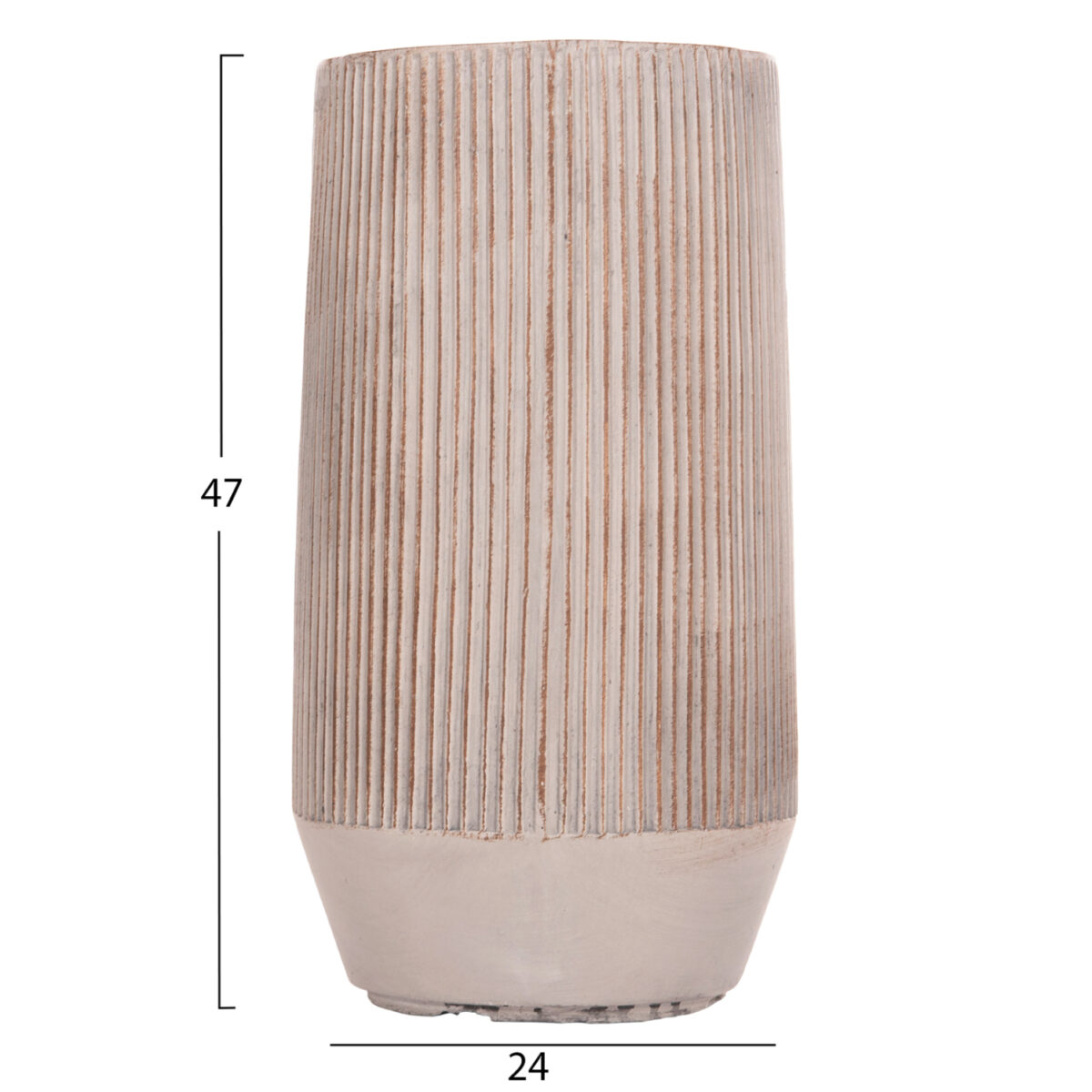 ΣΕΤ 2ΤΜΧ ΓΛΑΣΤΡΕΣ ΚΥΛΙΝΔΡΟΙ ΣΕΙΡΑ GARDENER HM4727 FIBERCLAY-ΧΡΩΜΑ CEMENT Φ35x64Υεκ - Image 4