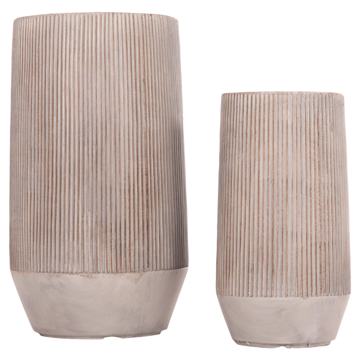 ΣΕΤ 2ΤΜΧ ΓΛΑΣΤΡΕΣ ΚΥΛΙΝΔΡΟΙ ΣΕΙΡΑ GARDENER HM4727 FIBERCLAY-ΧΡΩΜΑ CEMENT Φ35x64Υεκ - Image 5