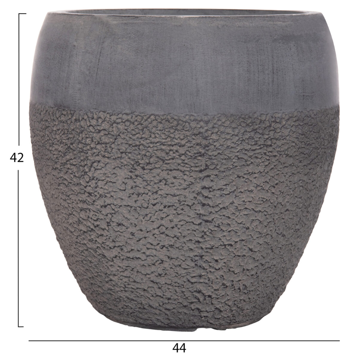 ΣΕΤ 3ΤΜΧ ΓΛΑΣΤΡΕΣ ΣΕΙΡΑ GARDENER HM4725 FIBERCLAY-ΣΕ ΣΚΟΥΡΟ CEMENT ΧΡΩΜΑ Φ55x54Υεκ - Image 4