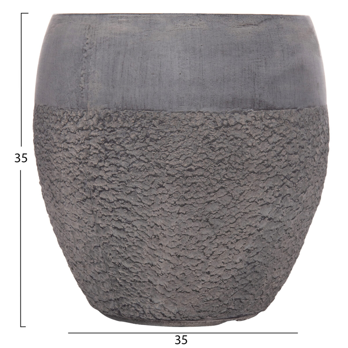 ΣΕΤ 3ΤΜΧ ΓΛΑΣΤΡΕΣ ΣΕΙΡΑ GARDENER HM4725 FIBERCLAY-ΣΕ ΣΚΟΥΡΟ CEMENT ΧΡΩΜΑ Φ55x54Υεκ - Image 5