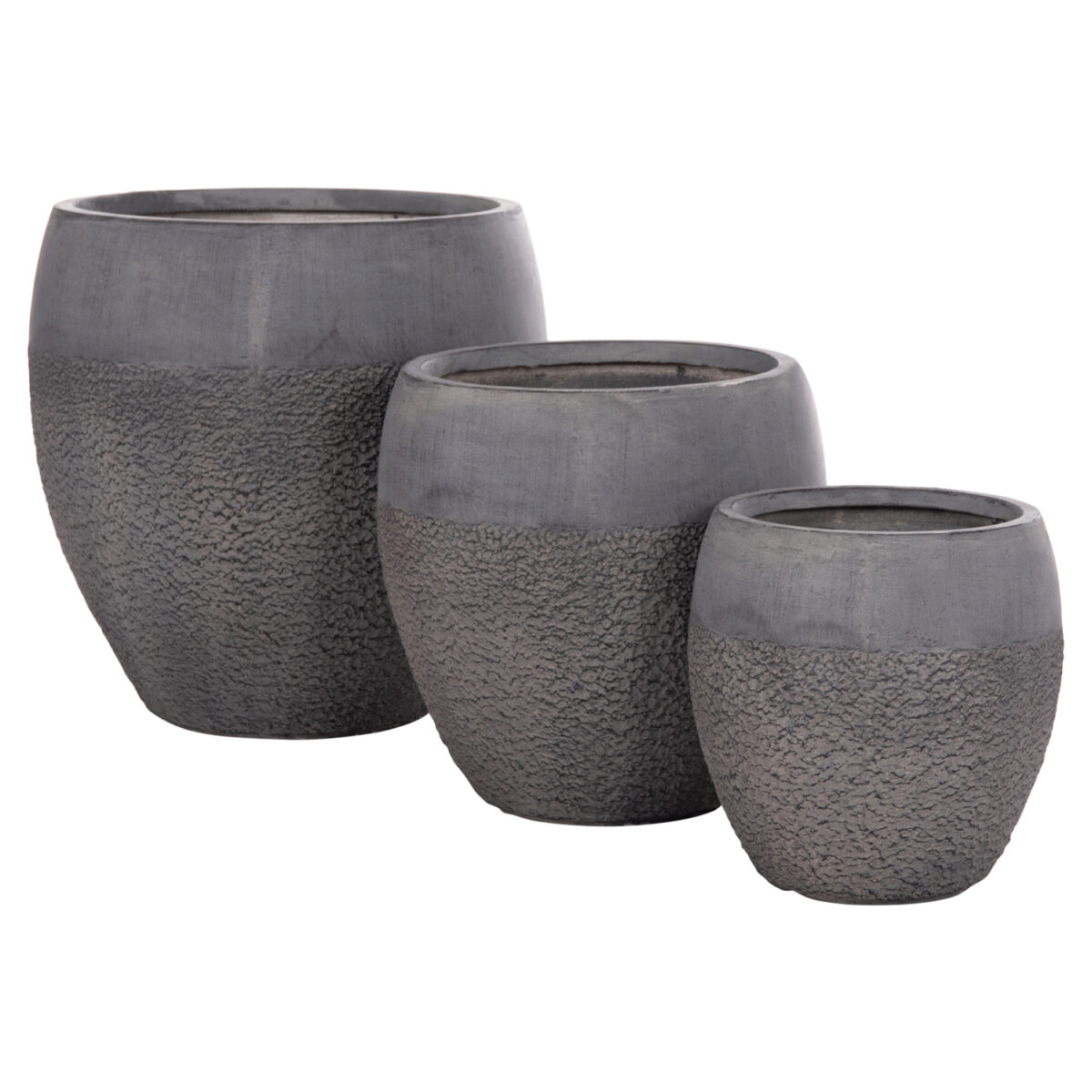 ΣΕΤ 3ΤΜΧ ΓΛΑΣΤΡΕΣ ΣΕΙΡΑ GARDENER HM4725 FIBERCLAY-ΣΕ ΣΚΟΥΡΟ CEMENT ΧΡΩΜΑ Φ55x54Υεκ - Image 7