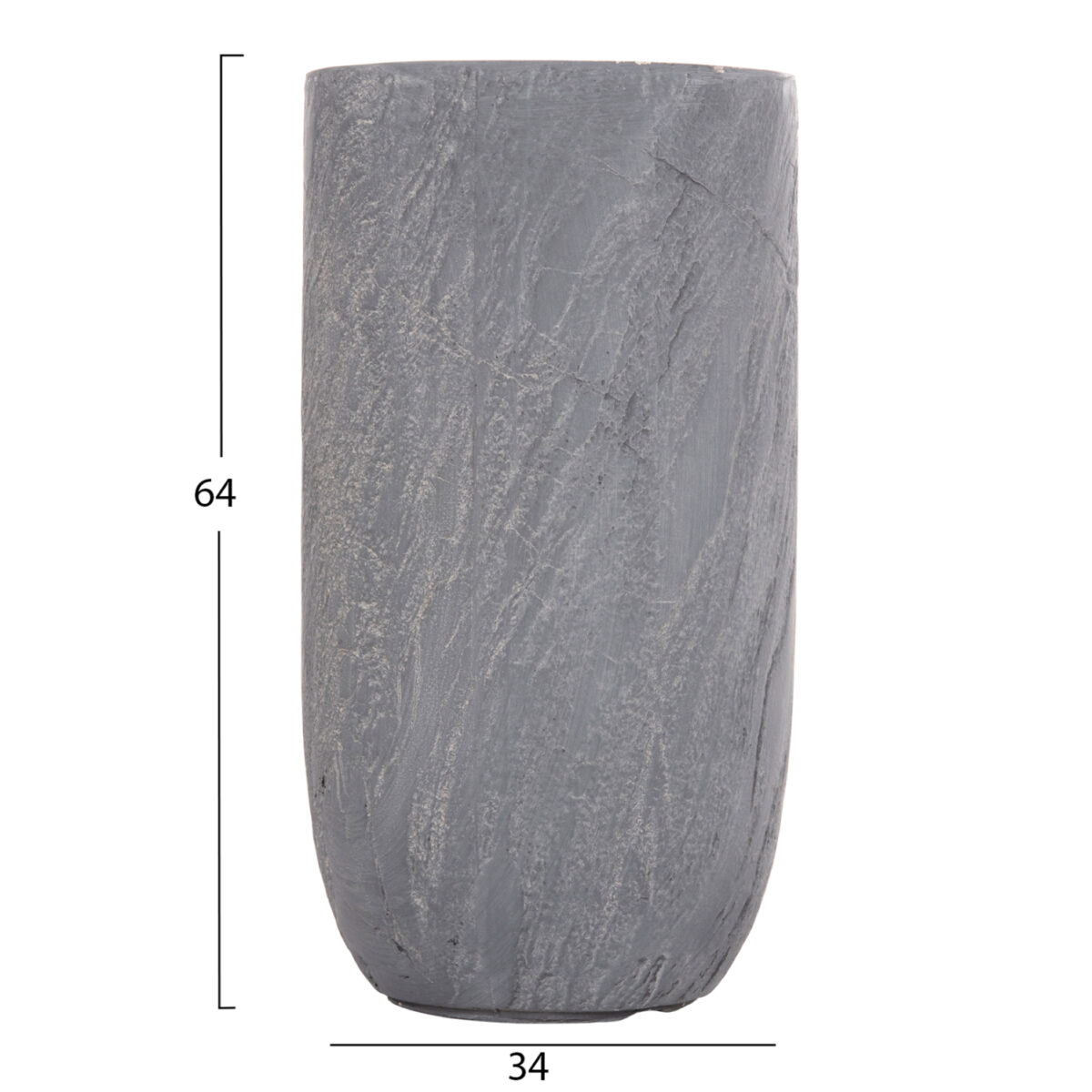 ΣΕΤ 3ΤΜΧ ΓΛΑΣΤΡΕΣ ΚΥΛΙΝΔΡΟΙ ΣΕΙΡΑ GARDENER HM4720 FIBERCLAY-ΧΡΩΜΑ CEMENT Φ44x79Υεκ - Image 4