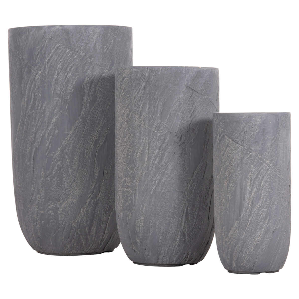 ΣΕΤ 3ΤΜΧ ΓΛΑΣΤΡΕΣ ΚΥΛΙΝΔΡΟΙ ΣΕΙΡΑ GARDENER HM4720 FIBERCLAY-ΧΡΩΜΑ CEMENT Φ44x79Υεκ - Image 8