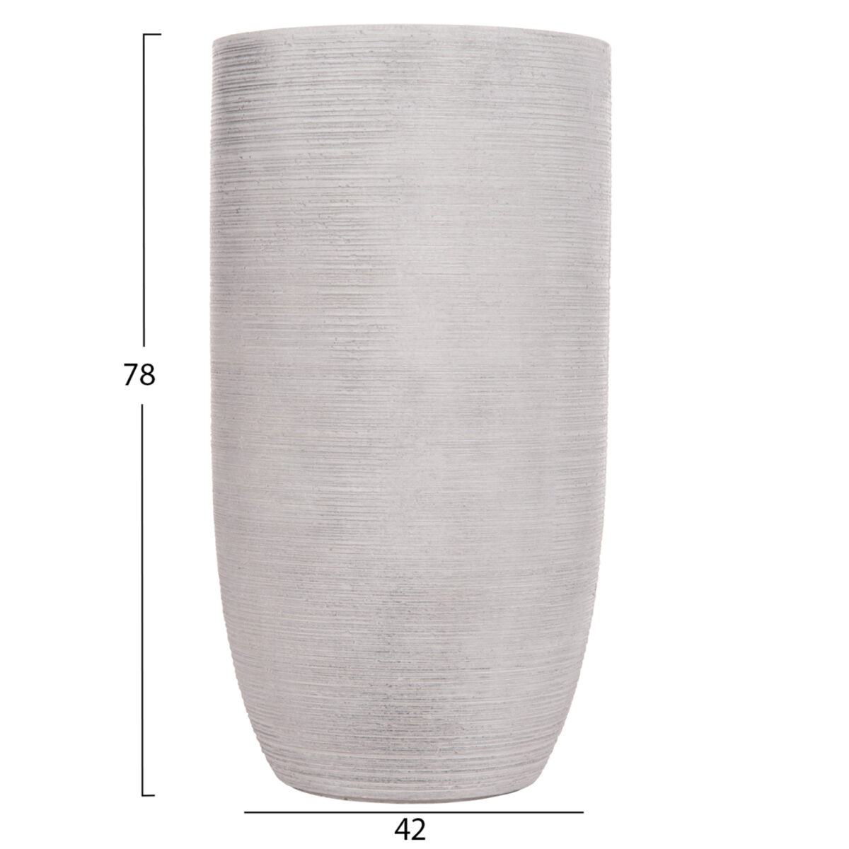 ΣΕΤ 3ΤΜΧ ΓΛΑΣΤΡΕΣ ΚΥΛΙΝΔΡΟΙ ΣΕΙΡΑ GARDENER HM4721 FIBERCLAY-ΧΡΩΜΑ CEMENT Φ42x78Υεκ - Image 3