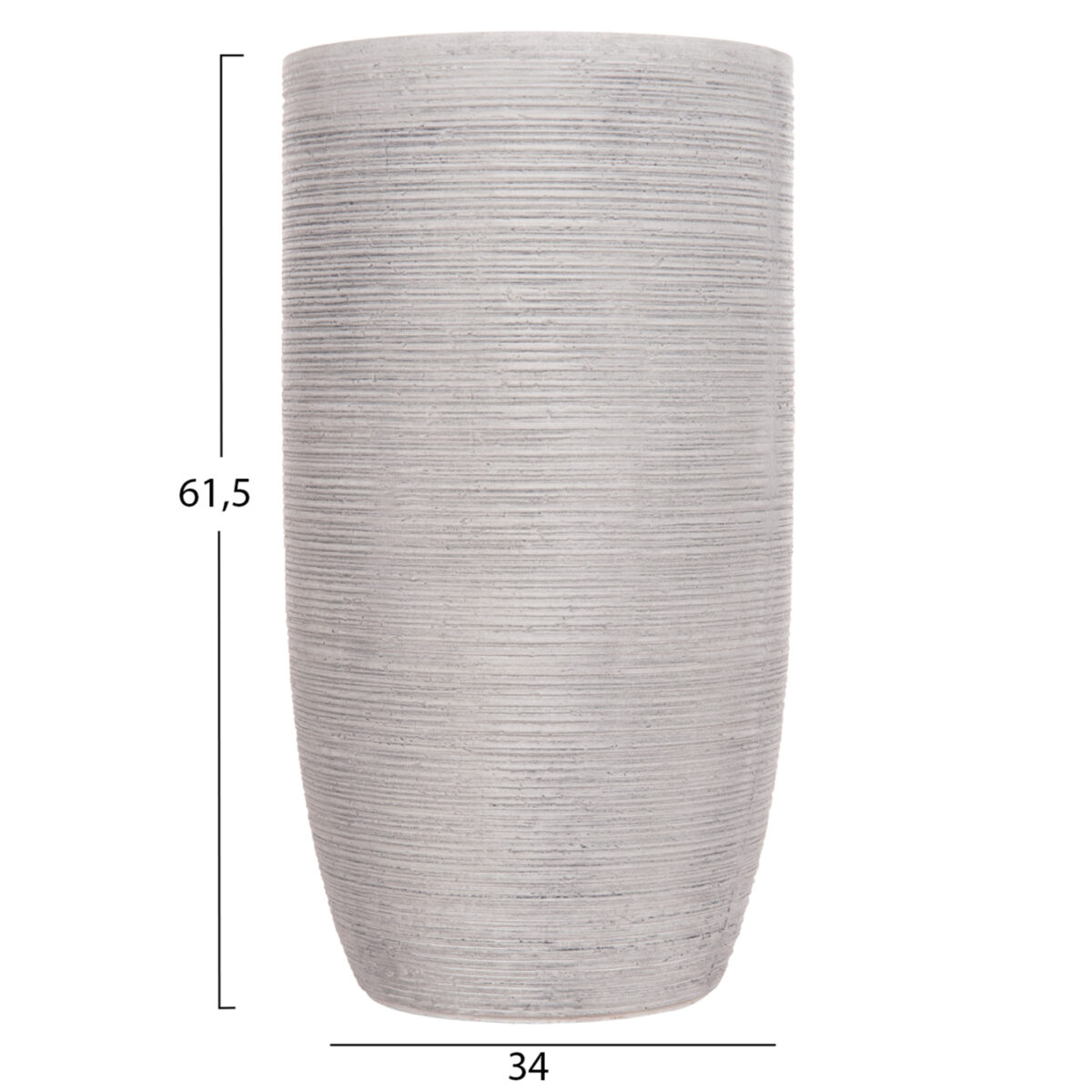 ΣΕΤ 3ΤΜΧ ΓΛΑΣΤΡΕΣ ΚΥΛΙΝΔΡΟΙ ΣΕΙΡΑ GARDENER HM4721 FIBERCLAY-ΧΡΩΜΑ CEMENT Φ42x78Υεκ - Image 4