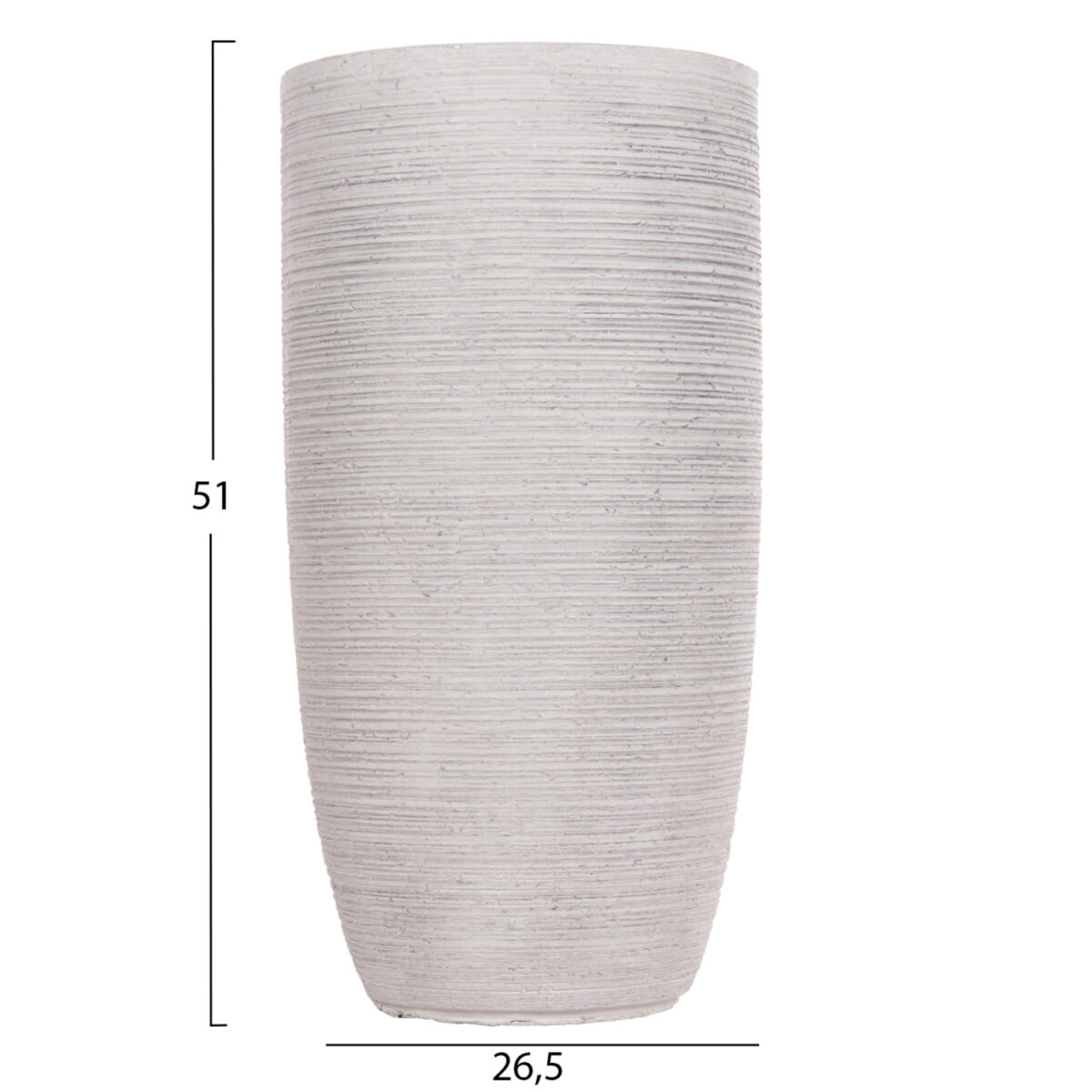 ΣΕΤ 3ΤΜΧ ΓΛΑΣΤΡΕΣ ΚΥΛΙΝΔΡΟΙ ΣΕΙΡΑ GARDENER HM4721 FIBERCLAY-ΧΡΩΜΑ CEMENT Φ42x78Υεκ - Image 5