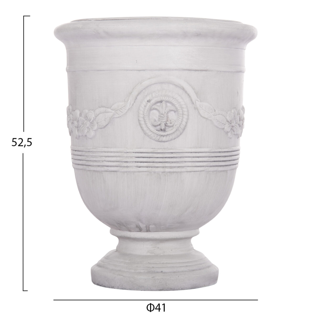 ΣΕΤ 3ΤΜΧ ΓΛΑΣΤΡΕΣ ΜΕ ΑΝΑΓΛΥΦΟ GARDENER HM4729 FIBERCLAY-ΣΕ ΥΠΟΛΕΥΚΟ Φ58x72.5Υεκ - Image 3