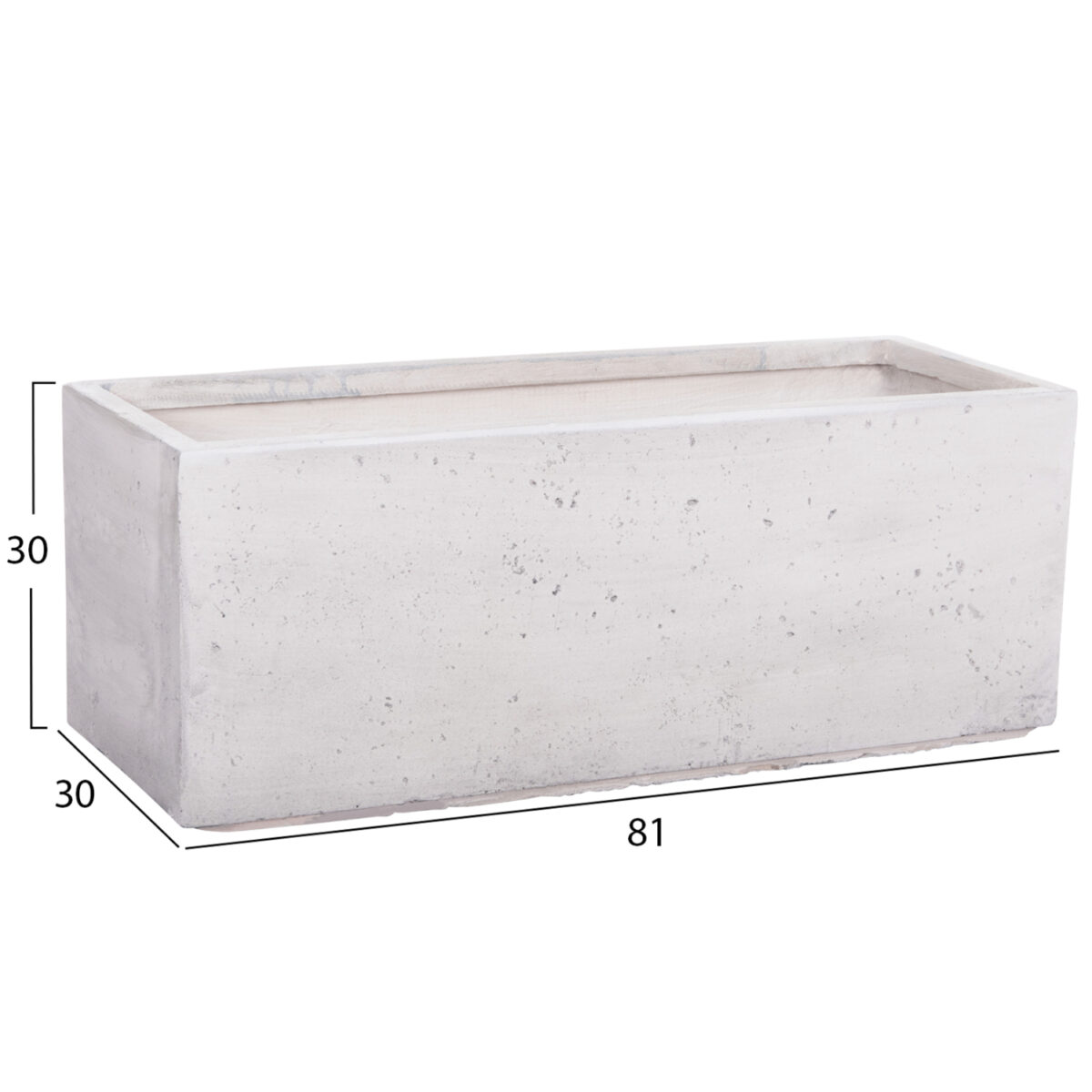 ΣΕΤ 3ΤΜΧ ΓΛΑΣΤΡΕΣ ΟΡΘΟΓΩΝΙΕΣ GARDENER HM4723 FIBERCLAY ΓΚΡΙ CEMENT 81x30x30Υεκ. - Image 3