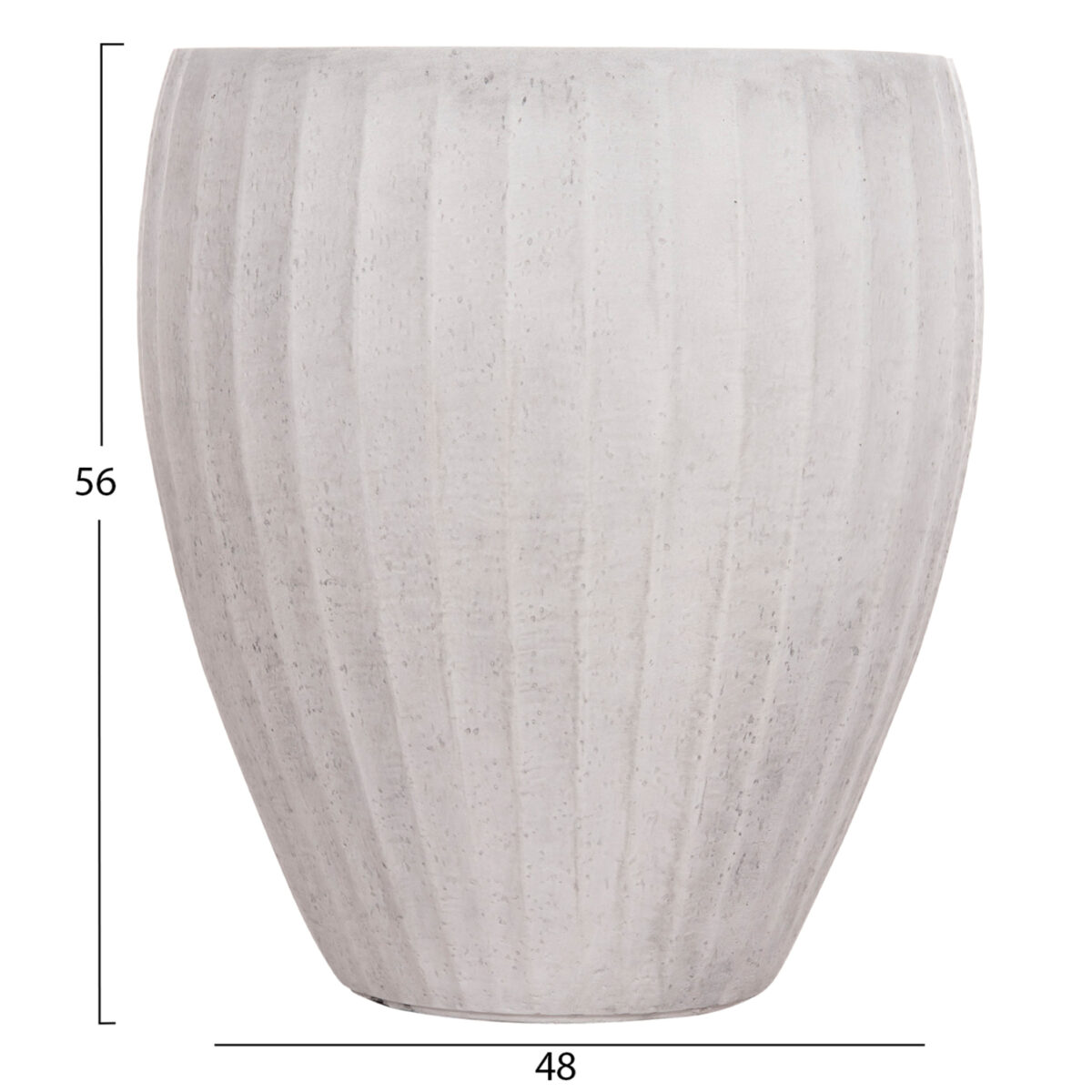 ΣΕΤ 3ΤΜΧ ΓΛΑΣΤΡΕΣ ΣΤΡΟΓΓΥΛΕΣ ΣΕΙΡΑ GARDENER HM4728 FIBERCLAY-ΧΡΩΜΑ CEMENT Φ48x56Υεκ - Image 2