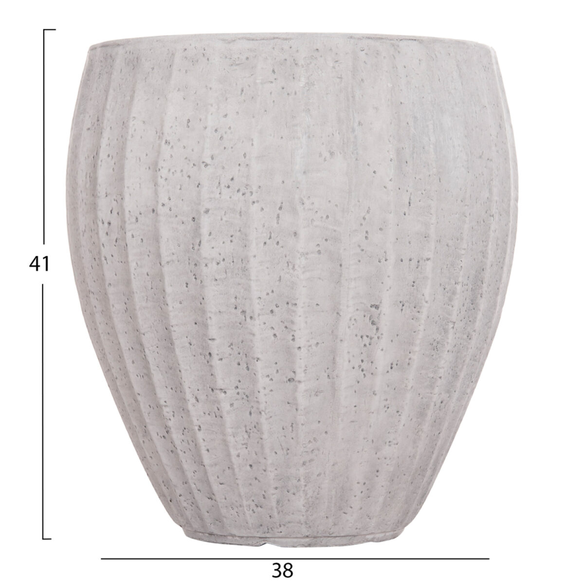 ΣΕΤ 3ΤΜΧ ΓΛΑΣΤΡΕΣ ΣΤΡΟΓΓΥΛΕΣ ΣΕΙΡΑ GARDENER HM4728 FIBERCLAY-ΧΡΩΜΑ CEMENT Φ48x56Υεκ - Image 3