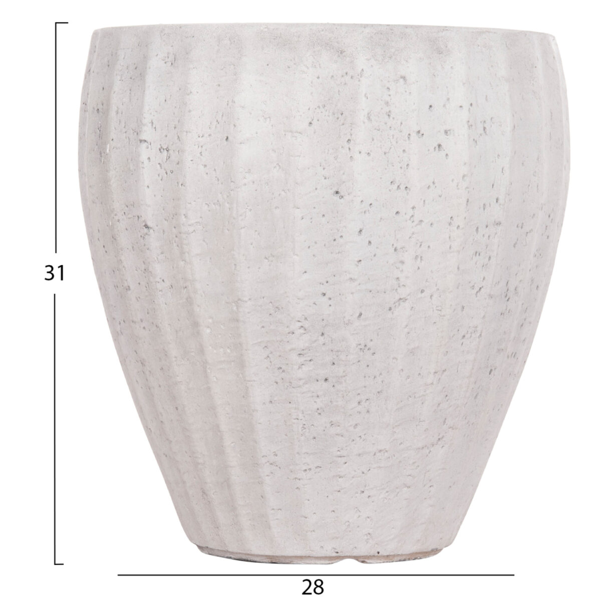 ΣΕΤ 3ΤΜΧ ΓΛΑΣΤΡΕΣ ΣΤΡΟΓΓΥΛΕΣ ΣΕΙΡΑ GARDENER HM4728 FIBERCLAY-ΧΡΩΜΑ CEMENT Φ48x56Υεκ - Image 4