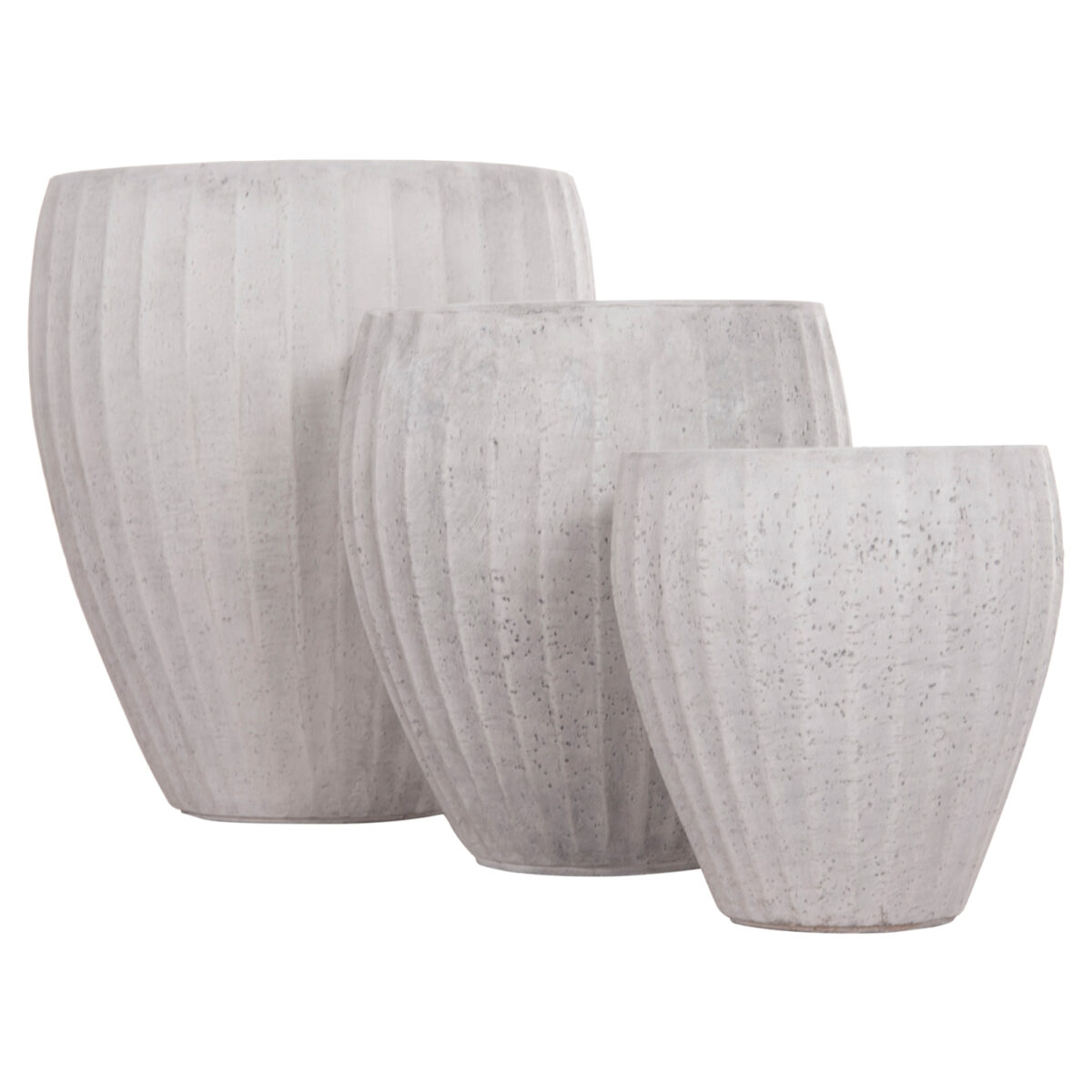 ΣΕΤ 3ΤΜΧ ΓΛΑΣΤΡΕΣ ΣΤΡΟΓΓΥΛΕΣ ΣΕΙΡΑ GARDENER HM4728 FIBERCLAY-ΧΡΩΜΑ CEMENT Φ48x56Υεκ - Image 7