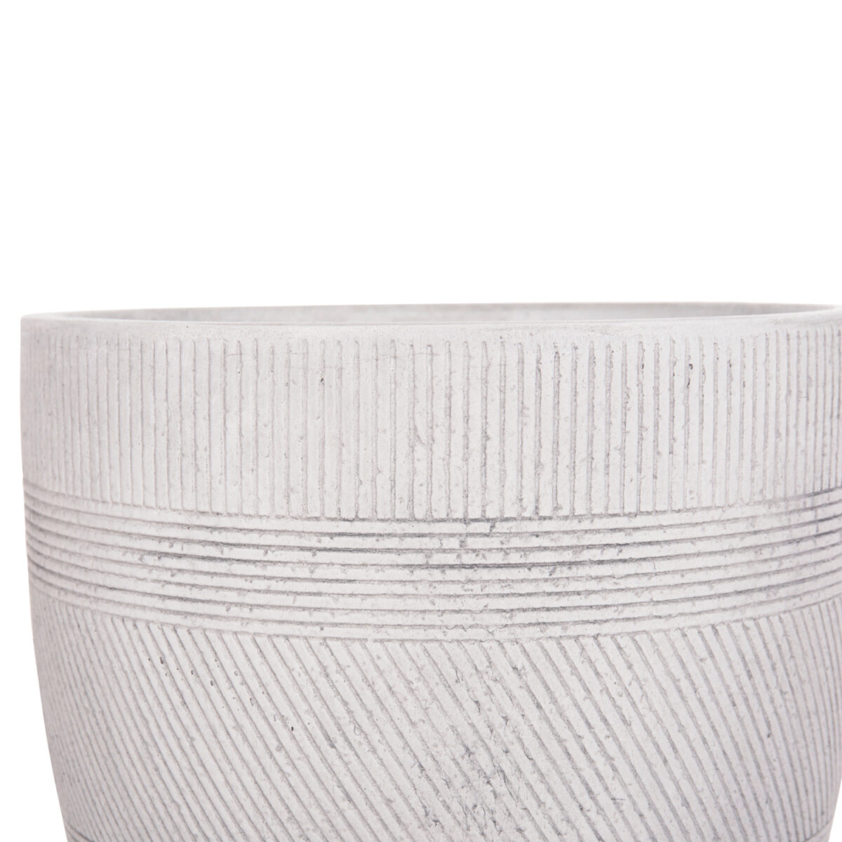 ΣΕΤ 4ΤΜΧ ΓΛΑΣΤΡΕΣ ΣΤΡΟΓΓΥΛΕΣ ΣΕΙΡΑ GARDENER HM4719 FIBERCLAY-ΧΡΩΜΑ CEMENT Φ44x43Υεκ - Image 9