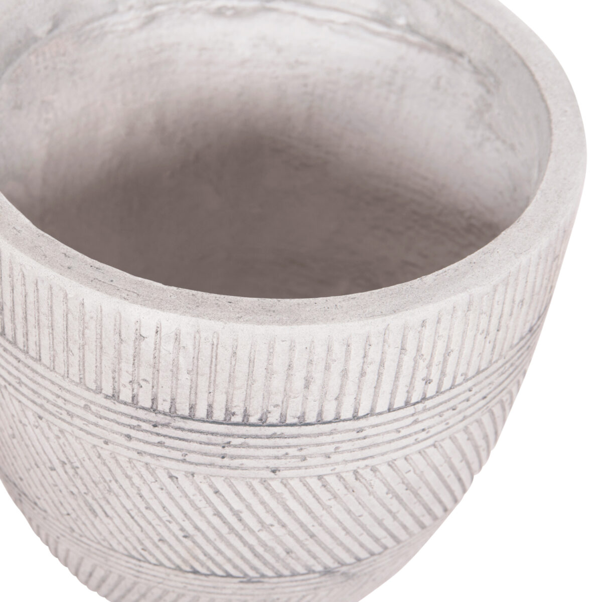 ΣΕΤ 4ΤΜΧ ΓΛΑΣΤΡΕΣ ΣΤΡΟΓΓΥΛΕΣ ΣΕΙΡΑ GARDENER HM4719 FIBERCLAY-ΧΡΩΜΑ CEMENT Φ44x43Υεκ - Image 10