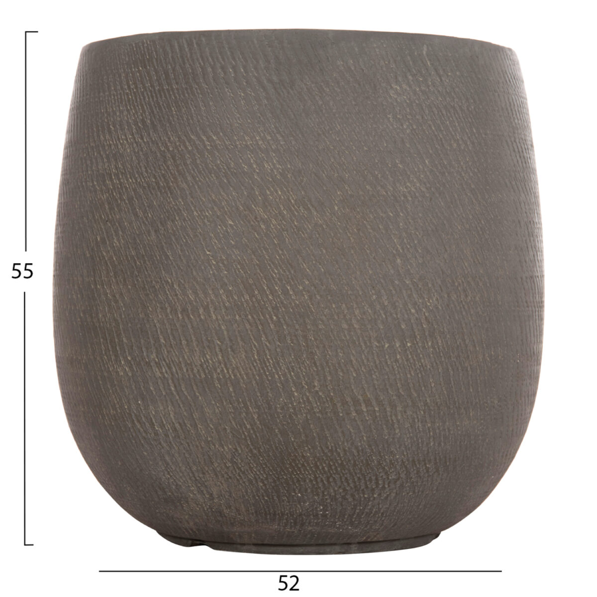 ΣΕΤ 4ΤΜΧ ΓΛΑΣΤΡΕΣ ΣΤΡΟΓΓΥΛΕΣ GARDENER HM4726 FIBERCLAY ΓΚΡΙΖΟΠΡΑΣΙΝΟ Φ52x55Υεκ - Image 3