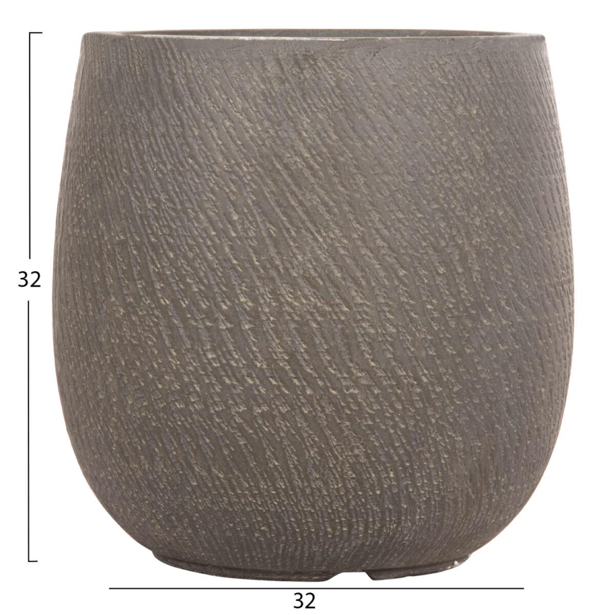 ΣΕΤ 4ΤΜΧ ΓΛΑΣΤΡΕΣ ΣΤΡΟΓΓΥΛΕΣ GARDENER HM4726 FIBERCLAY ΓΚΡΙΖΟΠΡΑΣΙΝΟ Φ52x55Υεκ - Image 5