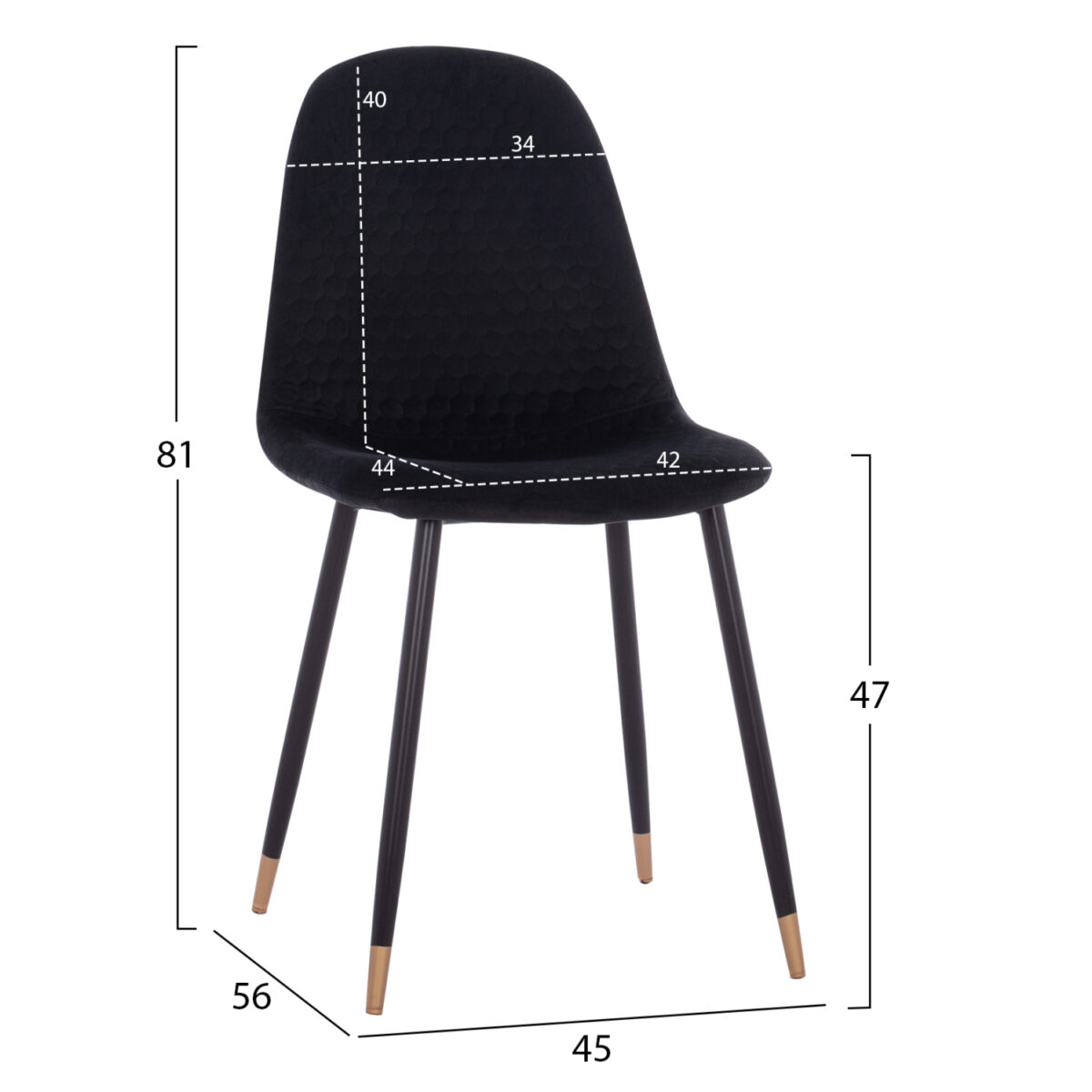 set-trapezarias-5tmch-fb91119609-mdf-top-2 ΣΕΤ ΤΡΑΠΕΖΑΡΙΑΣ 5ΤΜΧ ALIZA HM11196.09 MDF TOP-ΒΕΛΟΥΔΟ & ΜΕΤΑΛΛΟ ΣΕ ΜΑΥΡΟ - Image 3