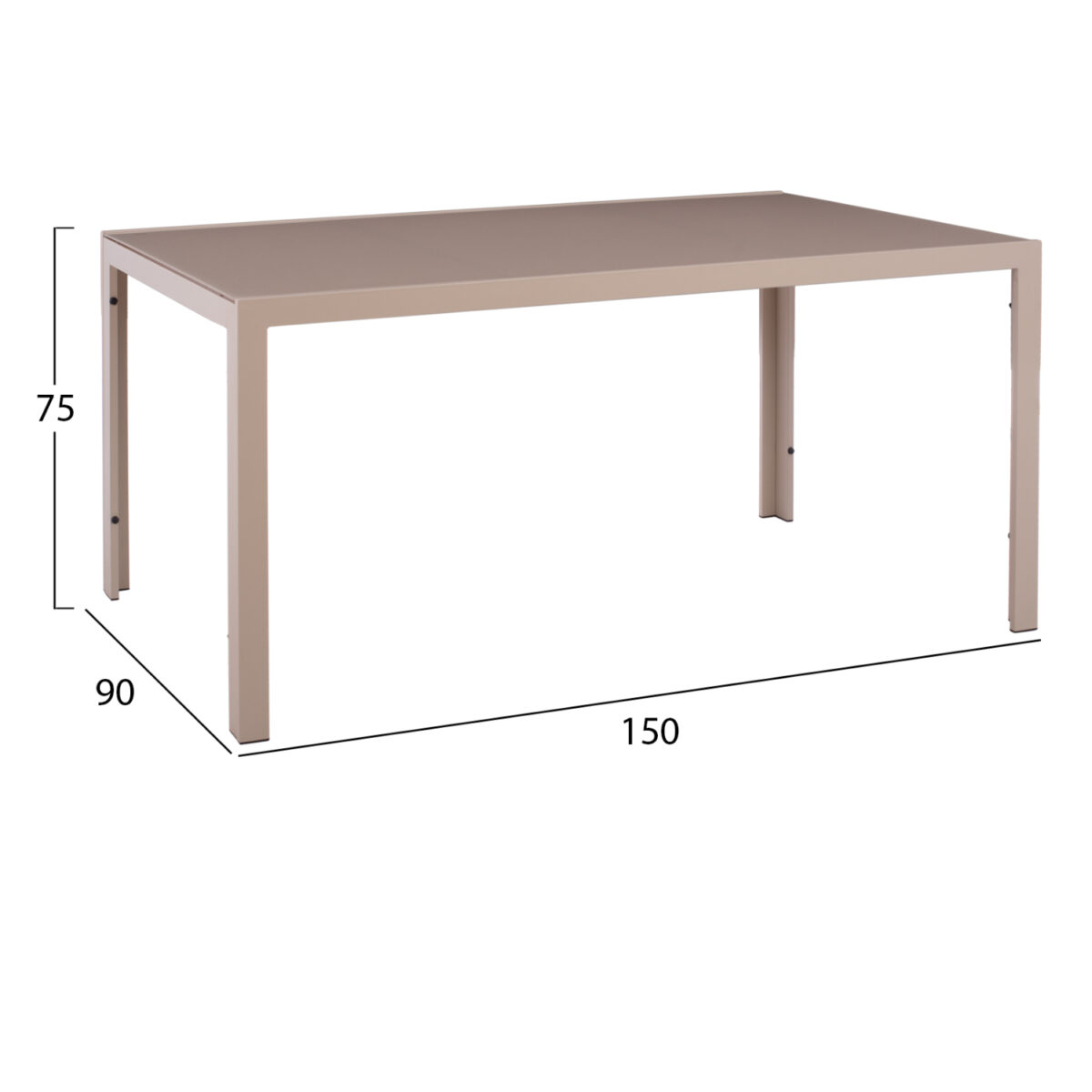 set-trapezarias-5tmch-fb921015-trapezi-4-1 ΣΕΤ ΤΡΑΠΕΖΑΡΙΑΣ 5ΤΜΧ OFER HM21015 ΤΡΑΠΕΖΙ & 4 ΚΑΡΕΚΛΕΣ ΜΕΤΑΛΛΟ ΣΕ ΚΑΠΟΥΤΣΙΝΟ - Image 2