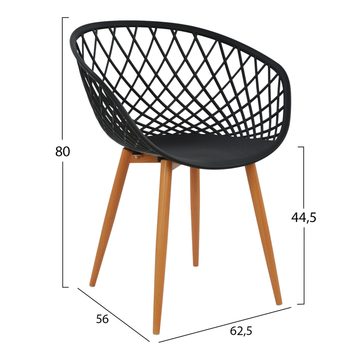 set-trapezarias-5tmch-fb921174-mdf-top-p-2 ΣΕΤ ΤΡΑΠΕΖΑΡΙΑΣ 5ΤΜΧ ARIADNE HM21174 MDF TOP & ΠΟΛΥΠΡΟΠΥΛΕΝΙΟ ΣΕ ΜΑΥΡΟ - Image 3
