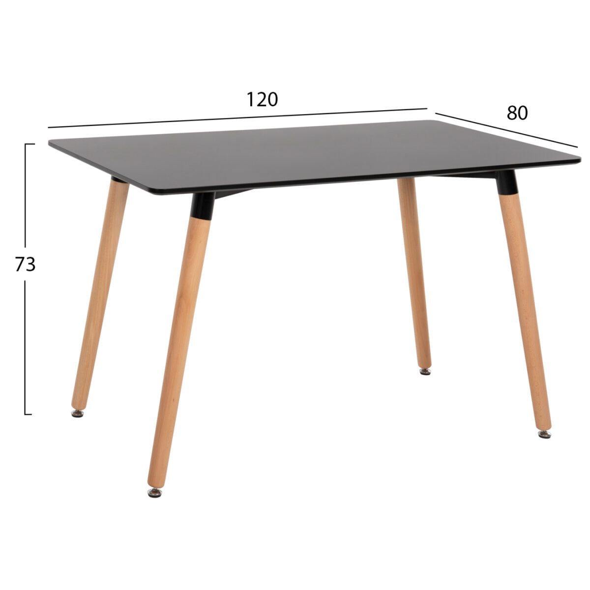 set-trapezarias-5tmch-fb921178-mdf-top-s-1 ΣΕΤ ΤΡΑΠΕΖΑΡΙΑΣ 5ΤΜΧ MINIMAL HM21178 MDF TOP ΣΕ ΜΑΥΡΟ-ΣΚΕΛΕΤΟΣ ΣΕ ΦΥΣΙΚΟ ΞΥΛΟΥ - Image 2