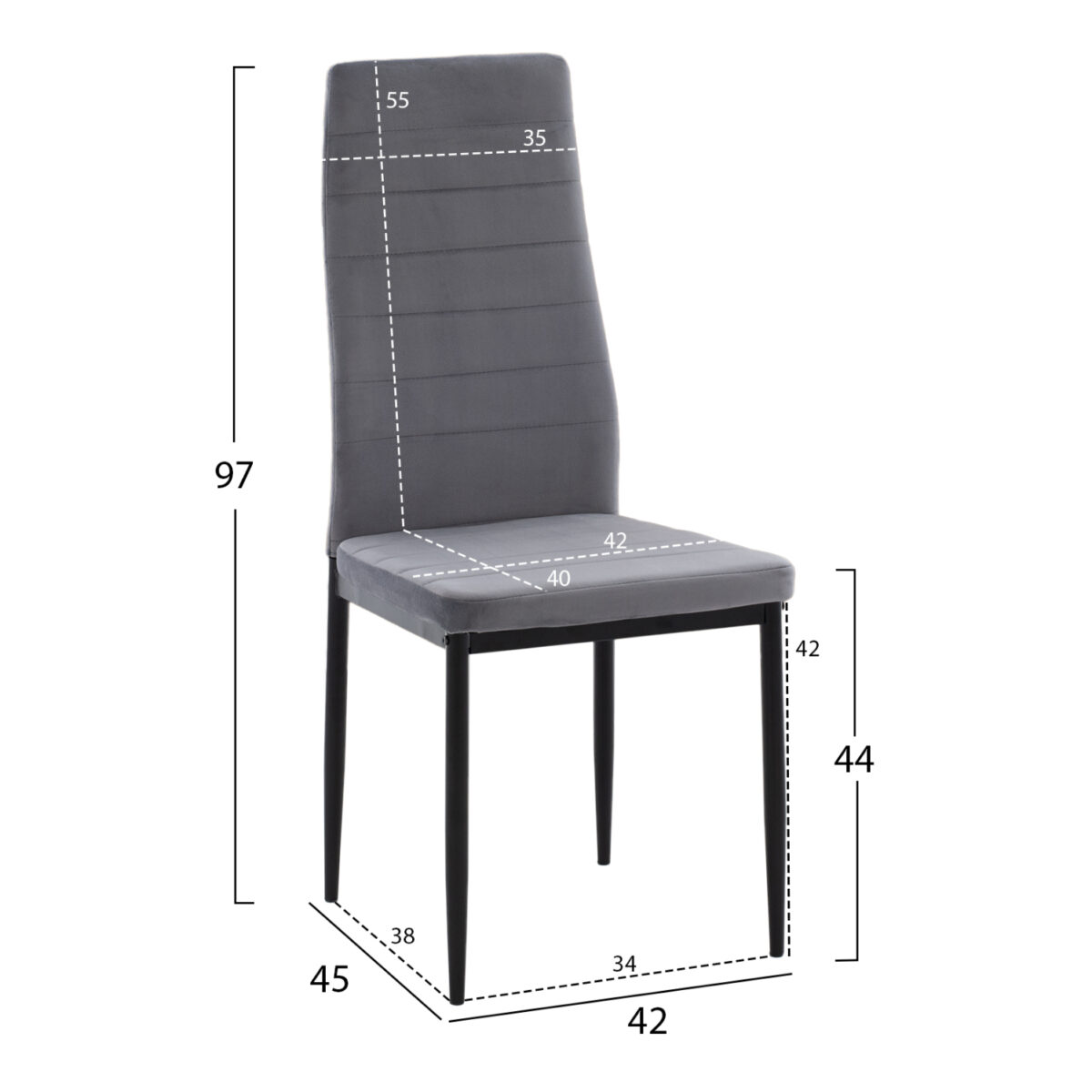 set-trapezarias-5tmch-fb92119901-gyali-m-2 ΣΕΤ ΤΡΑΠΕΖΑΡΙΑΣ 5ΤΜΧ LADY HM21199.01 ΓΥΑΛΙ--ΜΕΤΑΛΛΟ ΣΕ ΜΑΥΡΟ & ΒΕΛΟΥΔΟ ΓΚΡΙ - Image 3