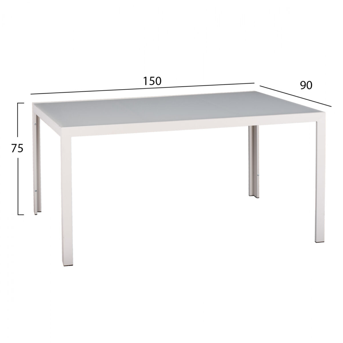 set-trapezarias-5tmch-trap-150ch90-pol-n-1 ΣΕΤ ΤΡΑΠΕΖΑΡΙΑΣ 5ΤΜΧ ΤΡΑΠ. 150Χ90 & ΠΟΛ/ΝΕΣ ΑΛΟΥΜΙΝΙΟΥ ΜΕ POLYWOOD ΛΕΥΚΕΣ HM11706.01 - Image 2
