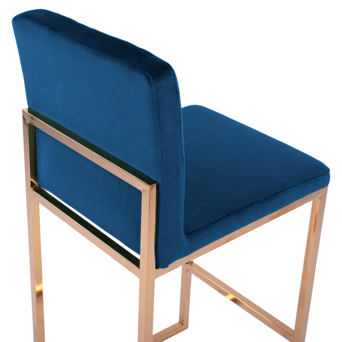 ΣΚΑΜΠΟ ΜΕΣΑΙΟΥ ΥΨΟΥΣ PIPER ΒΕΛΟΥΔΟ ΜΠΛΕ & ΧΡΥΣΟ ΜΕΤΑΛΛΙΚΟ ΣΚΕΛΕΤΟ HM8525.08 40x49x96Υ εκ. - Image 8