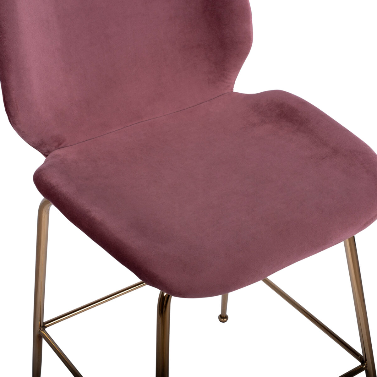 ΣΚΑΜΠΟ ΜΕΣΑΙΟΥ ΥΨΟΥΣ NORA HM8524.02 ΒΕΛΟΥΔΟ ΣΑΠΙΟ ΜΗΛΟ & ΧΡΥΣΟ ΜΕΤΑΛΛΙΚΟ ΣΚΕΛΕΤΟ 48x61x103 εκ. - Image 7