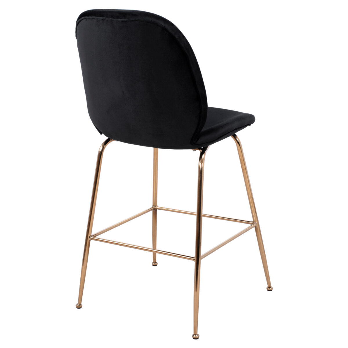 ΣΚΑΜΠΟ ΜΕΣΑΙΟΥ ΥΨΟΥΣ NORA HM8524.04 ΒΕΛΟΥΔΟ ΜΑΥΡΟ & ΧΡΥΣΟ ΜΕΤΑΛΛΙΚΟ ΣΚΕΛΕΤΟ 48x61x103Υ εκ. - Image 5