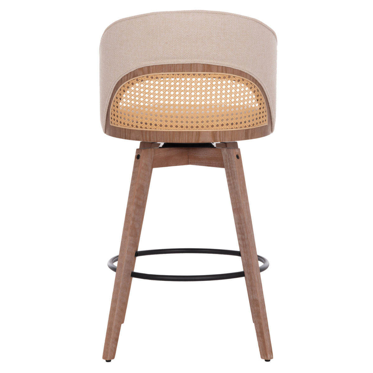 ΣΚΑΜΠΟ ΜΠΑΡ ΠΕΡΙΣΤΡΕΦΟΜΕΝΟ RIKI HM18253.01 ΞΥΛΟ--ΜΠΕΖ ΥΦΑΣΜΑ 51x53x94Υεκ. - Image 6