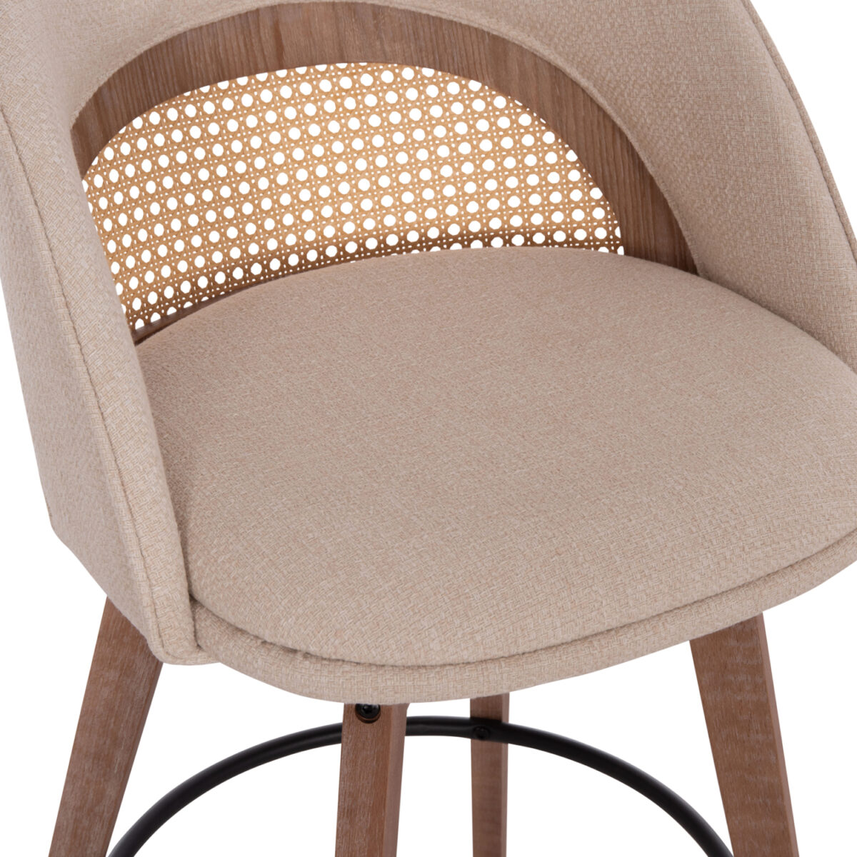 ΣΚΑΜΠΟ ΜΠΑΡ ΠΕΡΙΣΤΡΕΦΟΜΕΝΟ RIKI HM18253.01 ΞΥΛΟ--ΜΠΕΖ ΥΦΑΣΜΑ 51x53x94Υεκ. - Image 8