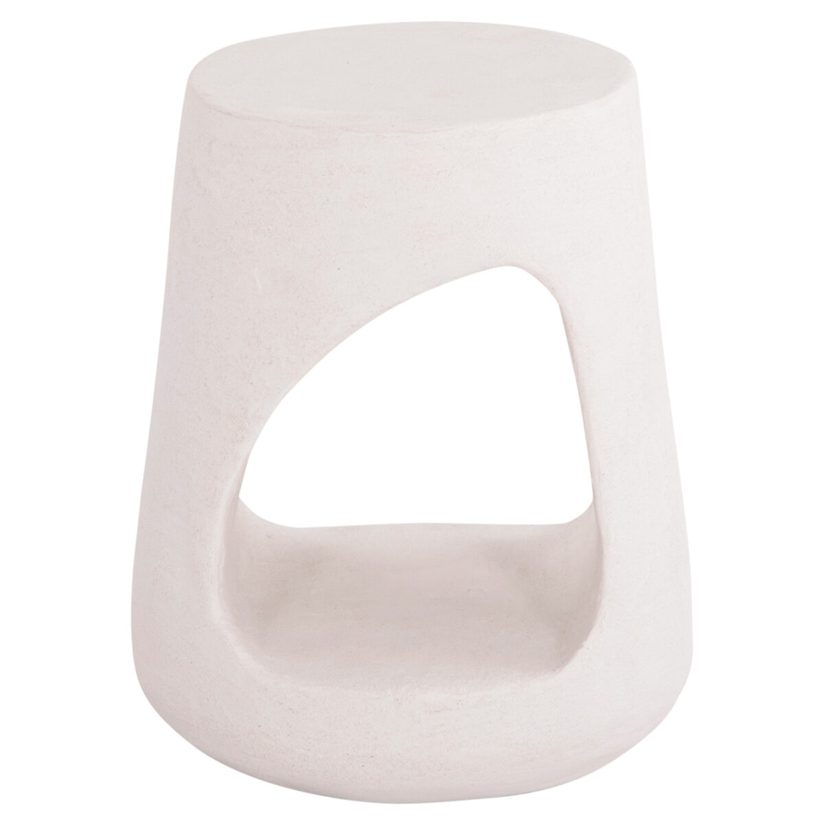 ΣΚΑΜΠΟ ΣΤΡΟΓΓΥΛΟ ΣΕΙΡΑ SANTORINI HM18056 ΠΟΛΥΡΗΤΙΝΗ ΣΕ ΥΠΟΛΕΥΚΟ ΧΡΩΜΑ Φ38x47Yεκ. - Image 3