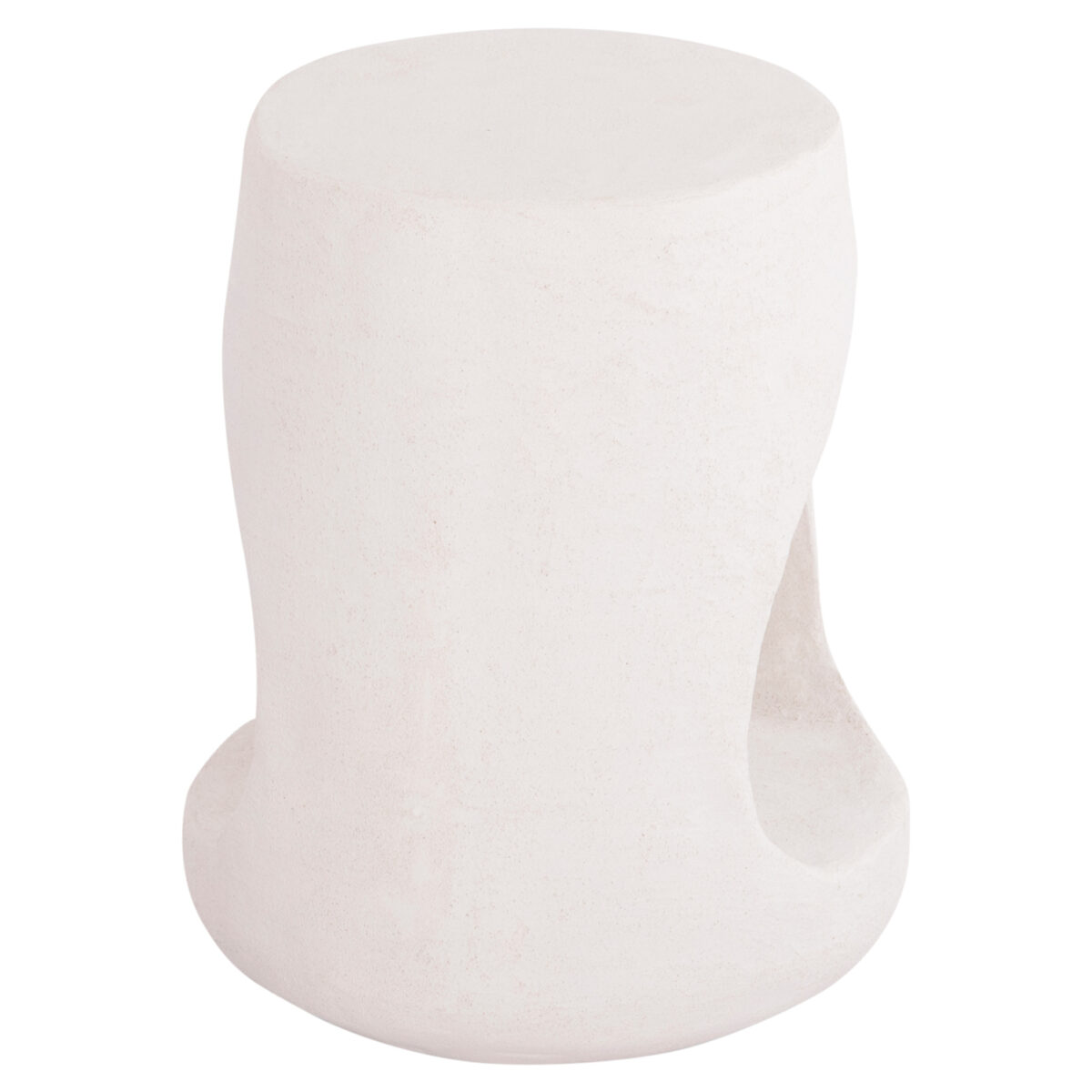 ΣΚΑΜΠΟ ΣΤΡΟΓΓΥΛΟ ΣΕΙΡΑ SANTORINI HM18056 ΠΟΛΥΡΗΤΙΝΗ ΣΕ ΥΠΟΛΕΥΚΟ ΧΡΩΜΑ Φ38x47Yεκ. - Image 4