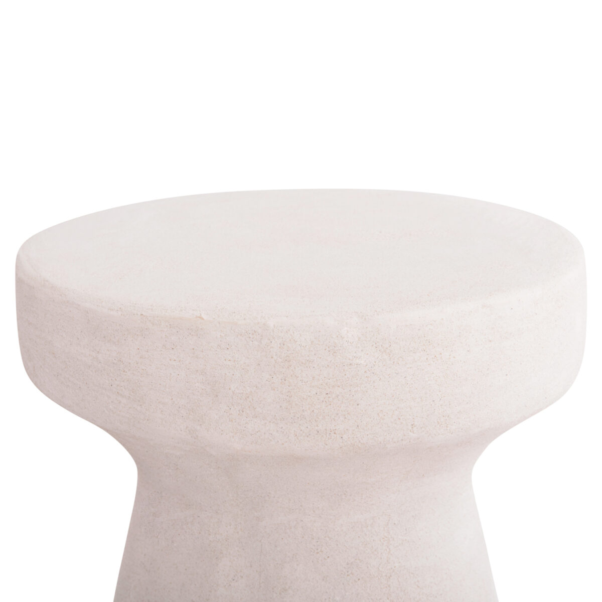 ΣΚΑΜΠΟ ΣΤΡΟΓΓΥΛΟ ΣΕΙΡΑ SANTORINI HM18057 ΠΟΛΥΡΗΤΙΝΗ ΣΕ ΥΠΟΛΕΥΚΟ ΧΡΩΜΑ Φ32x46Υεκ. - Image 5