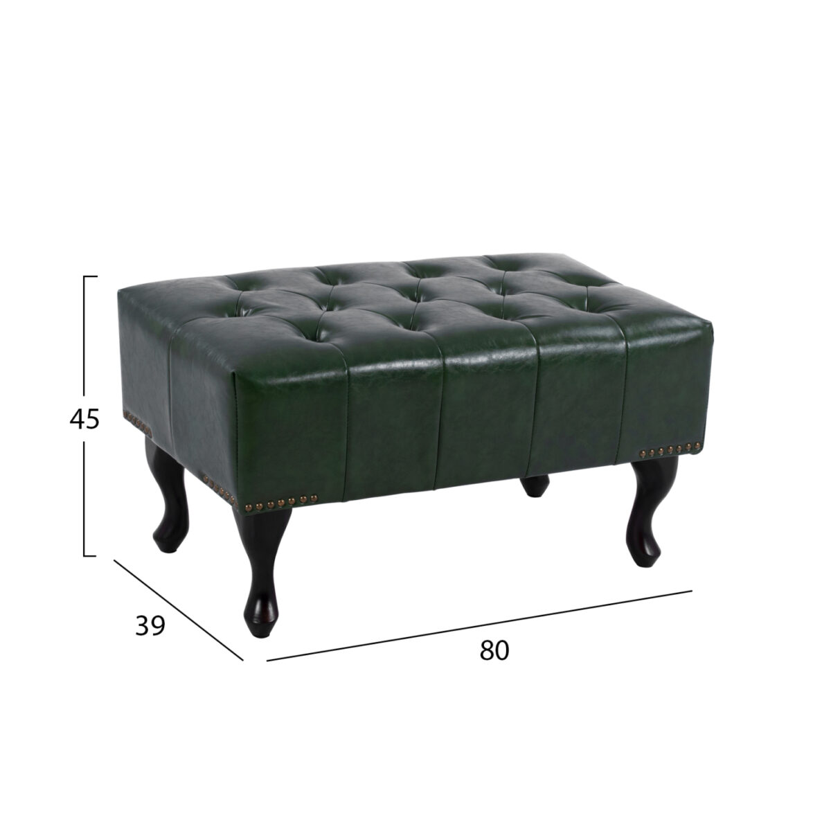 ΤΑΜΠΟΥΡΕ ΥΠΟΠΟΔΙΟ T.CHESTERFIELD EMMA HM226.08 PU ΚΥΠΑΡΙΣΣΙ-ΜΑΥΡΑ ΠΟΔΙΑ 80x45x39Yεκ. - Image 2
