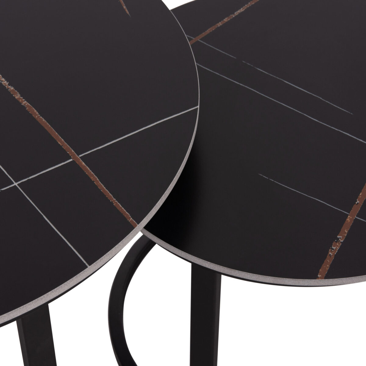 trapezi-salonioy-2tmch-fb91814002-mayro-4 ΤΡΑΠΕΖΙ ΣΑΛΟΝΙΟΥ 2ΤΜΧ TALOS ΚΕΡΑΜΙΚΟ TOP ΜΕ ΟΨΗ ΜΑΥΡΟΥ ΜΑΡΜΑΡΟΥ HM18140.02 Φ70+Φ50 - Image 5