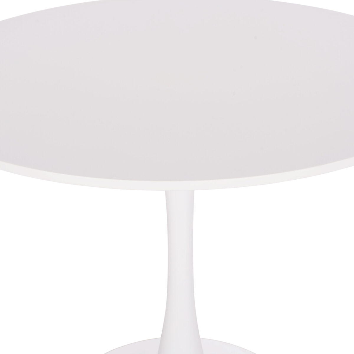 ΤΡΑΠΕΖΙ ΣΤΡΟΓΓΥΛΟ BROLIN HM18141.01 MDF TOP-ΒΑΣΗ ΜΕΤΑΛΛΙΚΗ--ΛΕΥΚΟ Φ90x73Υεκ - Image 3