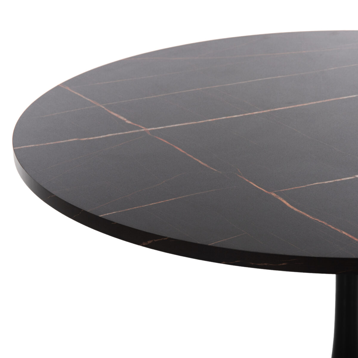 trapezi-trapezarias-fb9942212-stroggylo-3 ΤΡΑΠΕΖΙ ΤΡΑΠΕΖΑΡΙΑΣ ROLLO HM9422.12 ΣΤΡΟΓΓΥΛΟ BLACK MARBLE Φ120x74Yεκ. - Image 4
