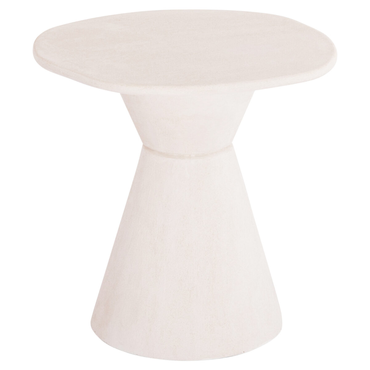 ΤΡΑΠΕΖΙ ΤΡΑΠΕΖΑΡΙΑΣ ΣΤΡΟΓΓΥΛΟ ΣΕΙΡΑ SANTORINI HM18055 MDF ΥΠΟΛΕΥΚΟ ΧΡΩΜΑ Φ77x76Υεκ. - Image 3