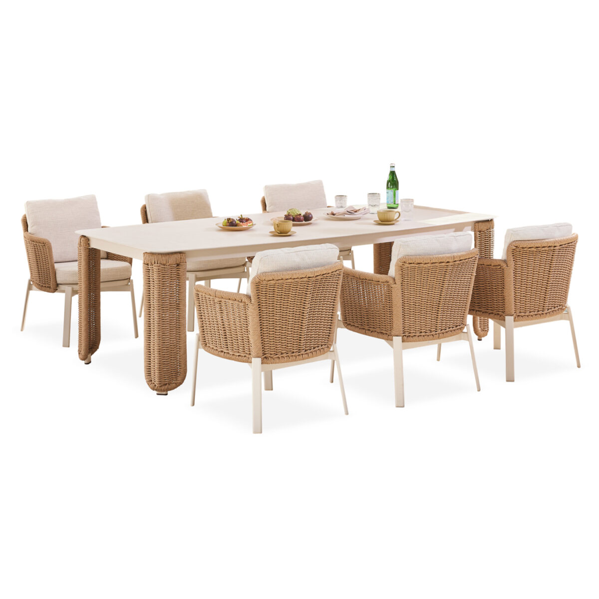 ΣΕΤ ΤΡΑΠΕΖΑΡΙΑ ΕΞΩΤΕΡΙΚΟΥ ΧΩΡΟΥ DESTINY SM21126 ΜΕ ΤΡΑΠΕΖΙ & 6 ΠΟΛΥΘΡΟΝΕΣ