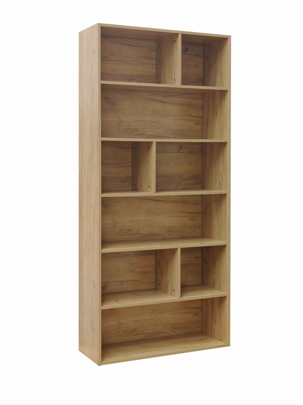 Βιβλιοθήκη Evergin  mdf σε oak απόχρωση 80x30x180εκ - Image 2