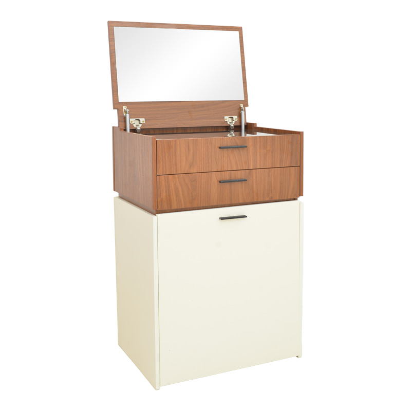 Τουαλέτα κρεβατοκάμαρας Sonlen  σε καρυδί-κρεμ απόχρωση 60x45x130εκ