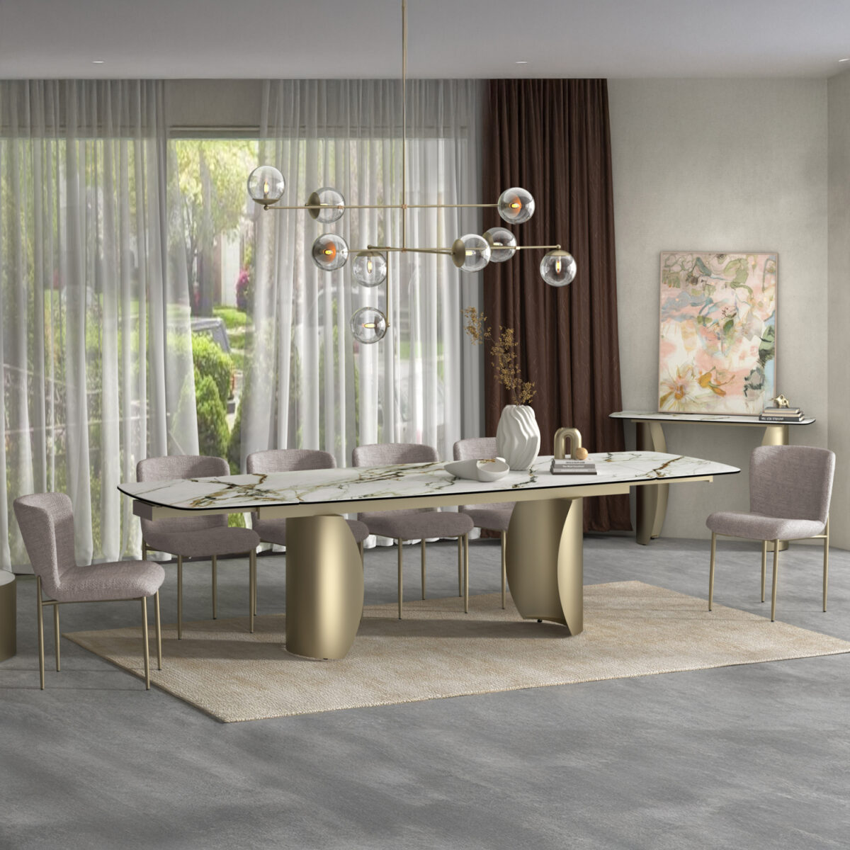 ΣΕΤ ΤΡΑΠΕΖΑΡΙΑΣ 7ΤΜΧ OBSESSION SM21225 ΚΕΡΑΜΙΚΟ TOP--ΣΑΜΠΑΝΙ ΜΕΤΑΛΛΟ - Image 2