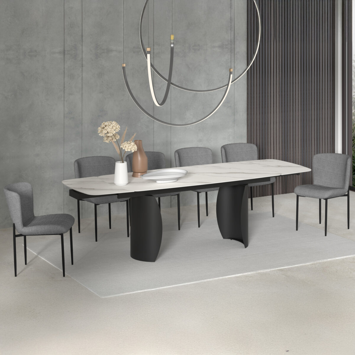 ΣΕΤ ΤΡΑΠΕΖΑΡΙΑΣ 7ΤΜΧ OBSESSION(M) SM21228 ΚΕΡΑΜΙΚΟ TOP--ΜΑΥΡΟ ΜΕΤΑΛΛΟ - Image 2