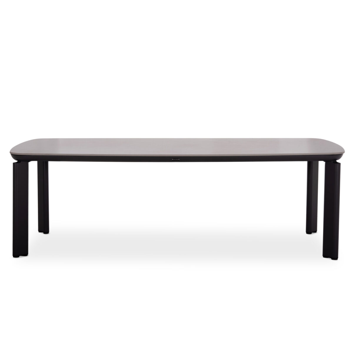 2 ΤΡΑΠΕΖΙ STERLIN SM6356.02 ΣΚΟΥΡΟ ΓΚΡΙ ΑΛΟΥΜΙΝΙΟ & SINTERED STONE TOP 240x100x76Y - Image 3