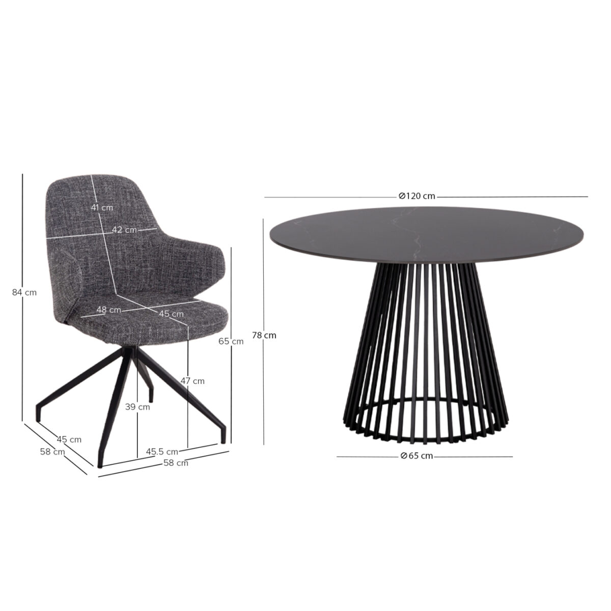 ΣΕΤ ΤΡΑΠΕΖΑΡΙΑΣ 5ΤΜΧ MEMNON SM21241 ΚΕΡΑΜΙΚΟ TOP-- ΣΤΡΟΓΓΥΛΟ--ΑΝΟΙΧΤΟ ΓΚΡΙ - Image 3