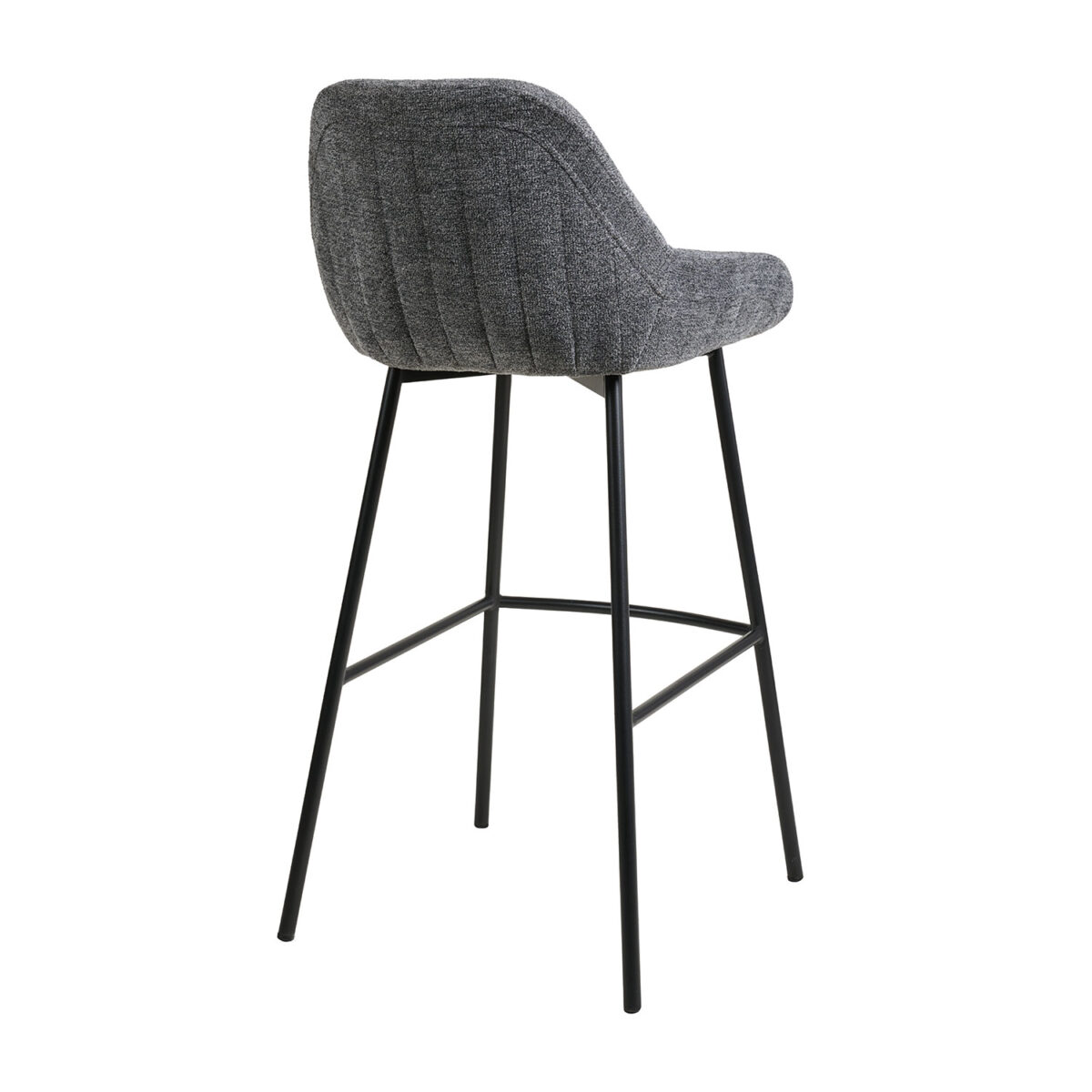 Σκαμπό Roko ύφασμα γκρι 49 x 53 x 97 - Image 2