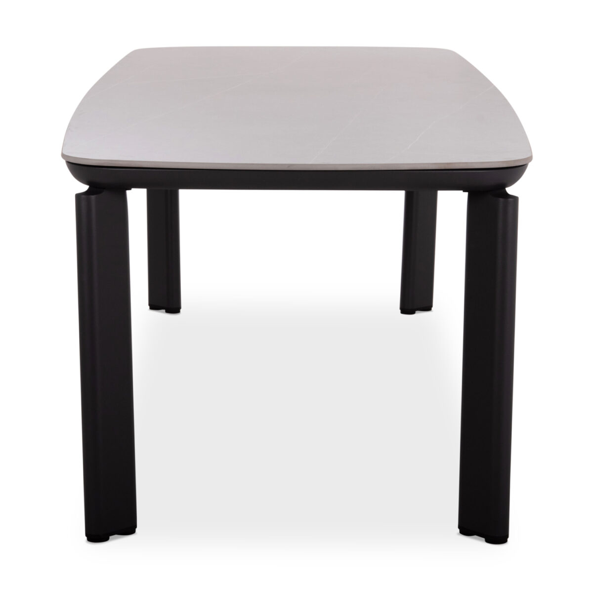3 ΤΡΑΠΕΖΙ STERLIN SM6356.02 ΣΚΟΥΡΟ ΓΚΡΙ ΑΛΟΥΜΙΝΙΟ & SINTERED STONE TOP 240x100x76Y - Image 4