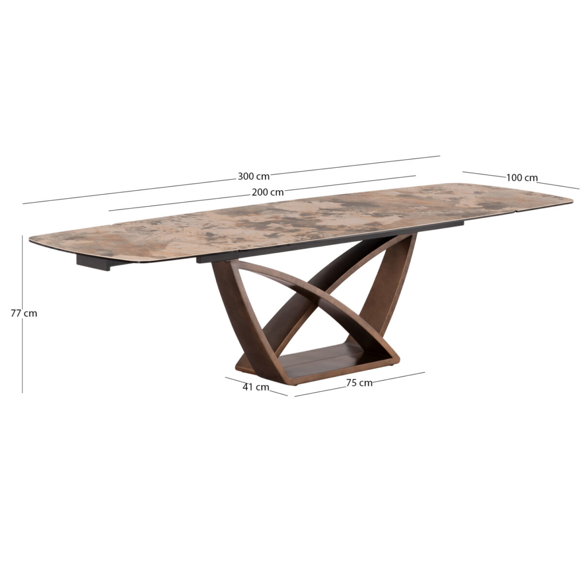 3 ΣΕΤ ΤΡΑΠΕΖΑΡΙΑΣ 7ΤΜΧ EMPIRE SM21229 ΚΕΡΑΜΙΚΟ TOP--ΠΟΡΤΟΚΑΛΙ ΥΦΑΣΜΑ - Image 4